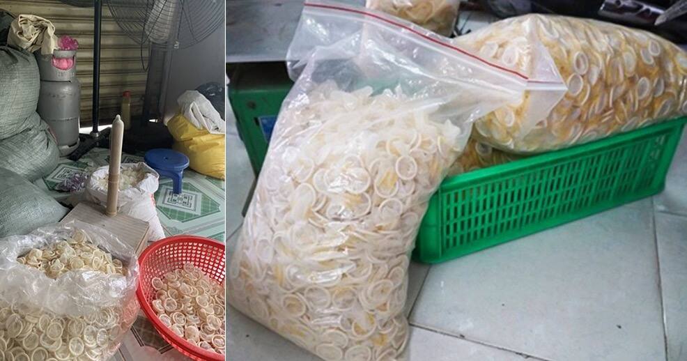 345 000 condoms usagés destinés à la revente