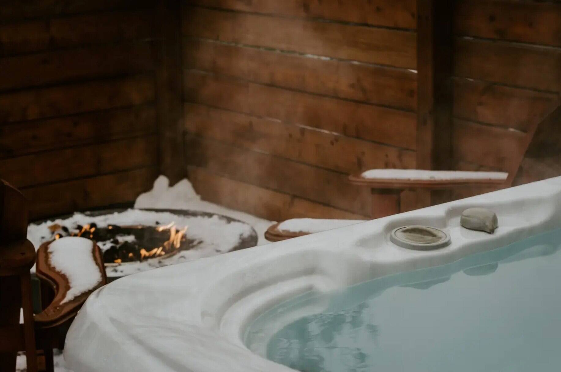 Un Airbnb  avec  spa  et foyer  louer pour un staycation   