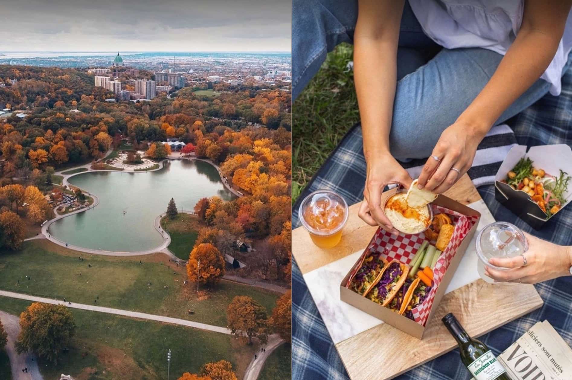 Des paniers pique-nique au café du mont Royal