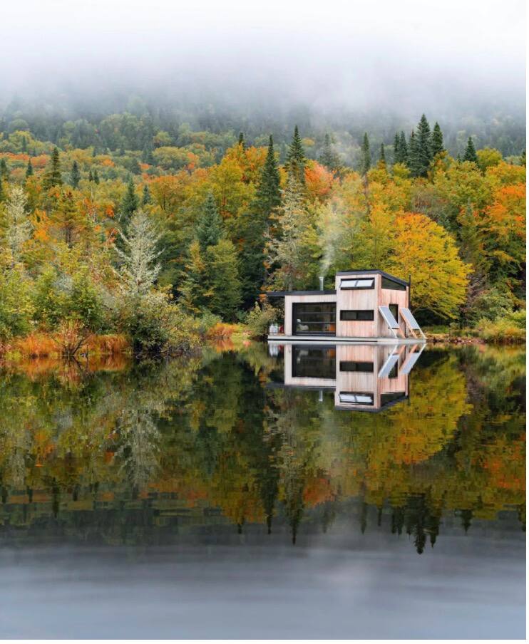 SainteBrigittedeLaval magnifique chalet flottant à louer JDM