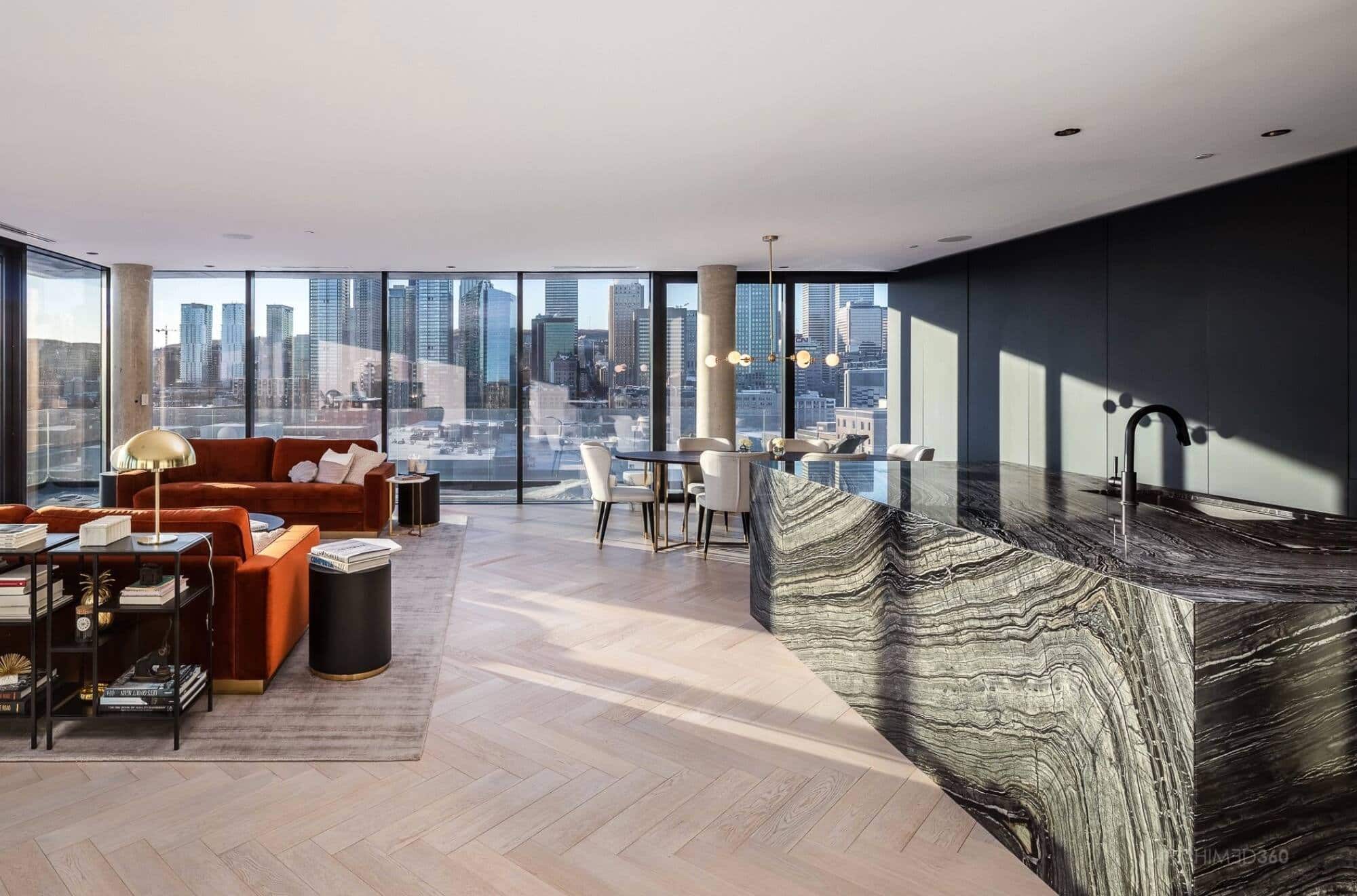 Centreville de Montréal condo au sommet du luxe urbain avec une vue