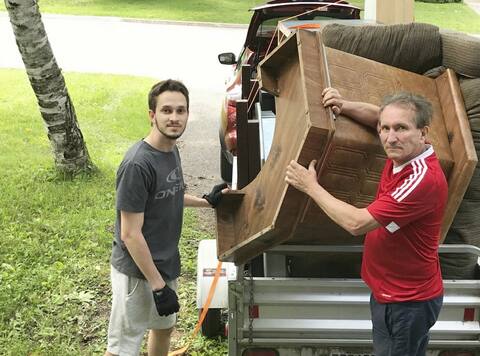 The Mary Boudreau family learned Wednesday that their son, Philip Elliott, did not have a U-Hall truck for his move on Thursday. Fortunately, her husband was able to help his son with his short trailer.