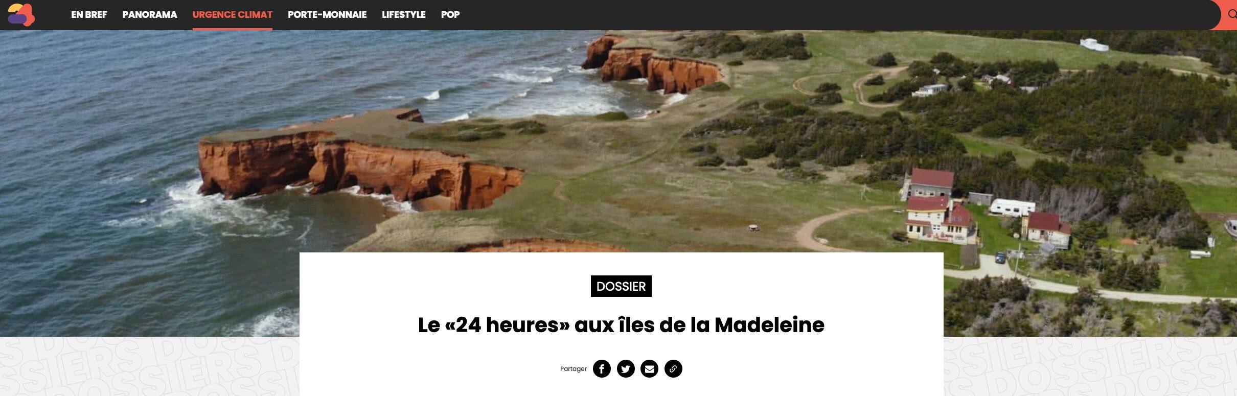 Le &laquo;24 heures&raquo; prim&eacute; aux Canadian Online Publishing Awards