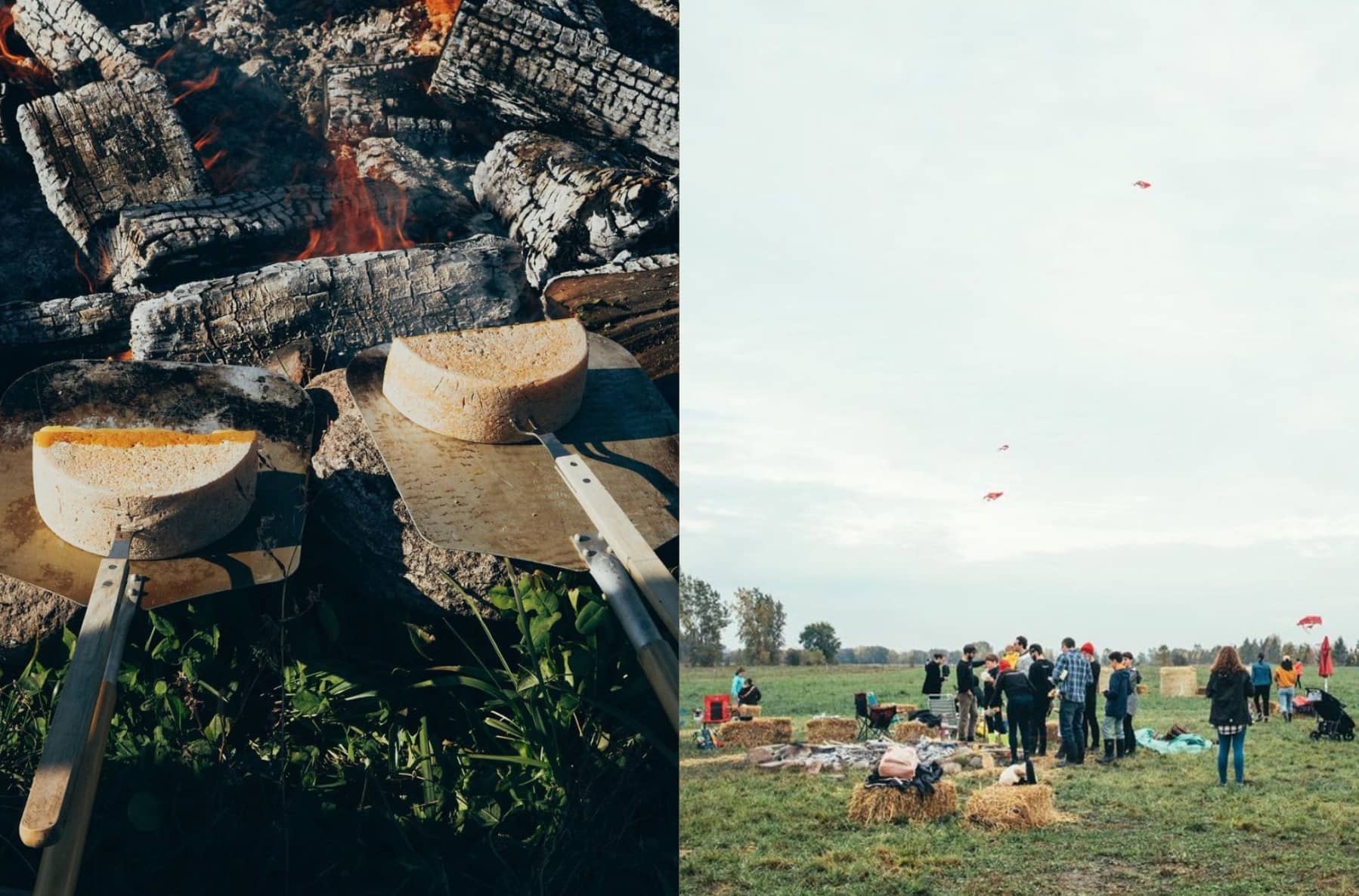 Une méga raclette sur feu de bois cet automne