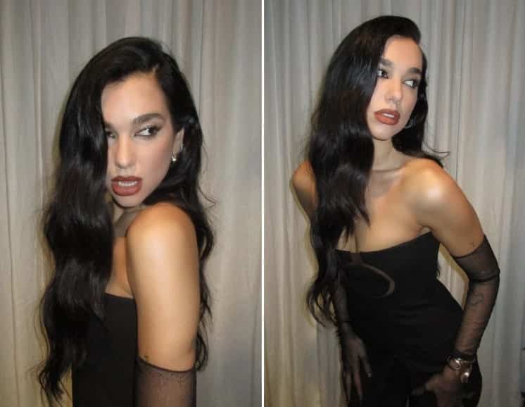 Un rare décolleté pour Dua Lipa