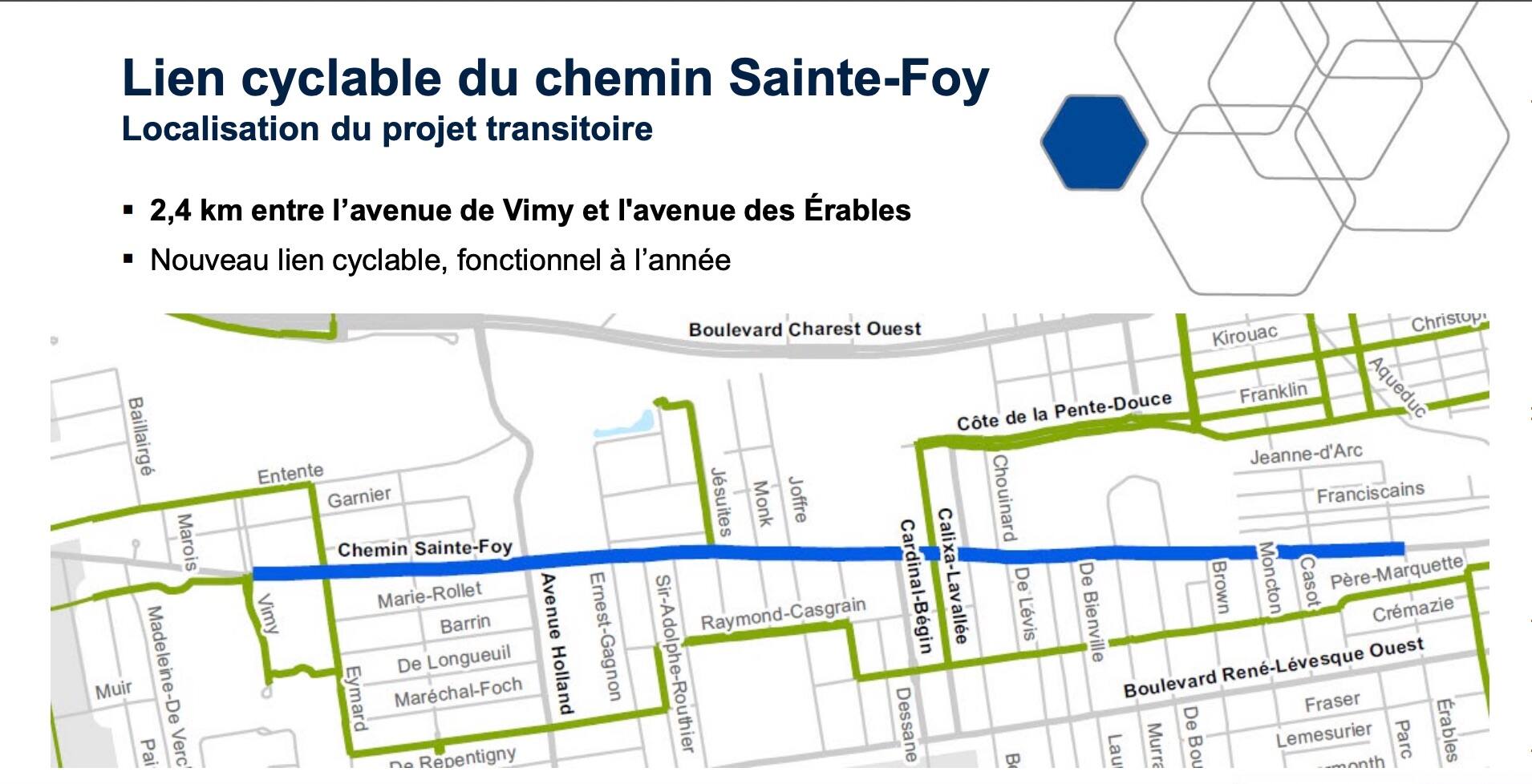 Chemin SainteFoy deux voies de moins aux autos pour implanter un lien