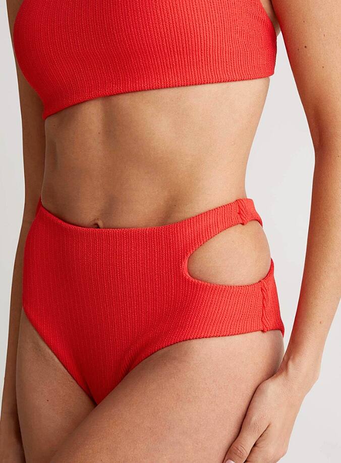 Bikinis taille haute à rayures