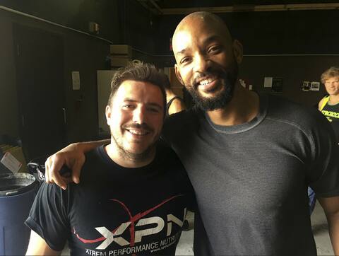 Jean-François Lachapelle and Will Smith on the set of Suicide Squad