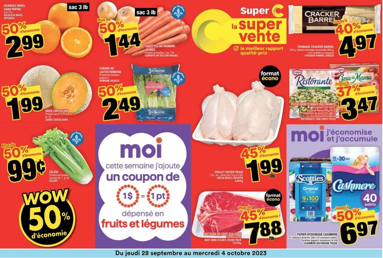 LES 29 MEILLEURS RABAIS EN CIRCULAIRE DU 28 SEPTEMBRE AU 4 OCTOBRE