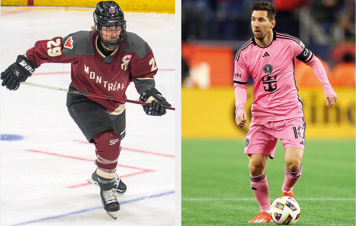 Messi et Marie-Philip Poulin, en action en m&ecirc;me temps dans la r&eacute;gion montr&eacute;alaise