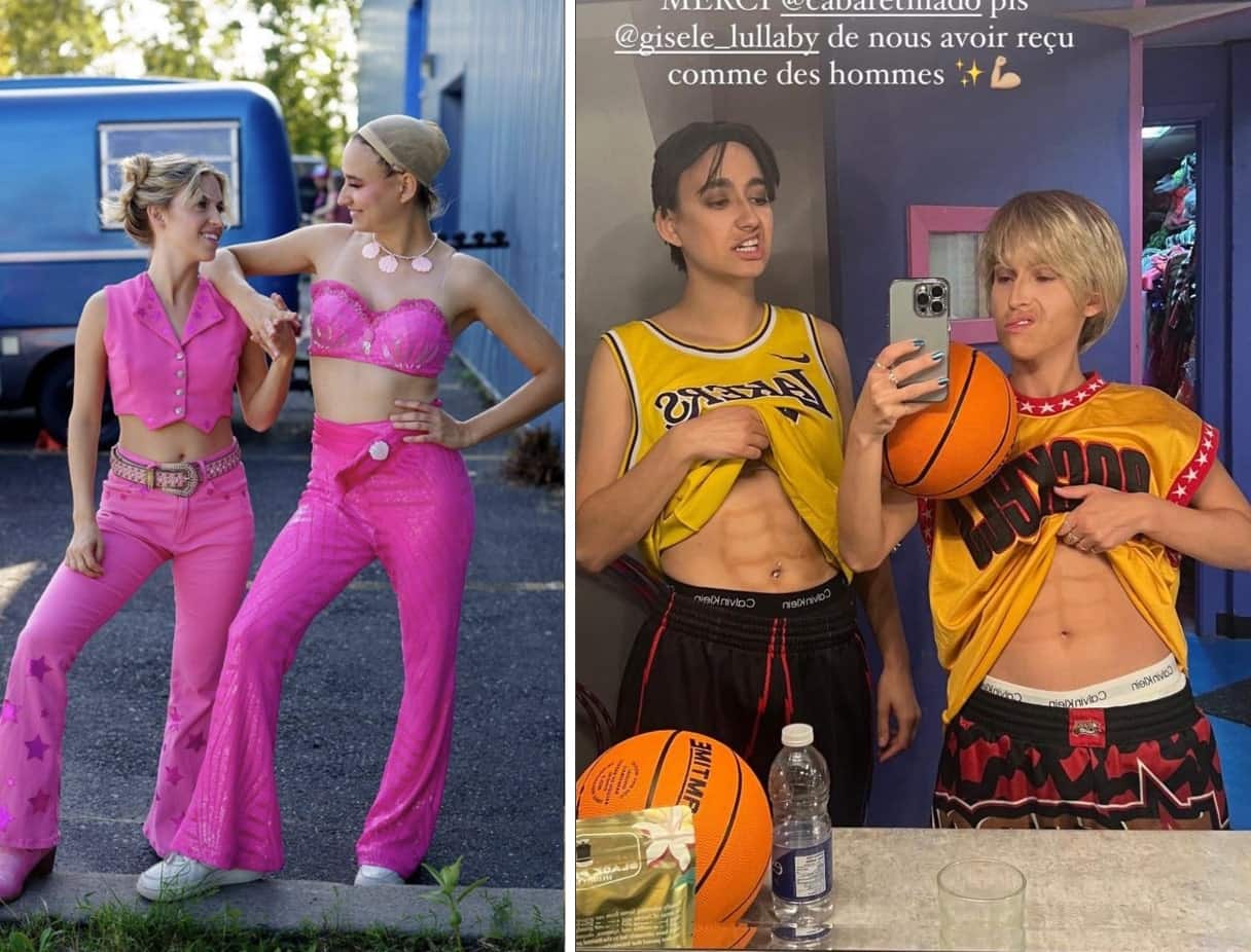 Claudia Bouvette et Éléonore Lagacé en Drag Kings 