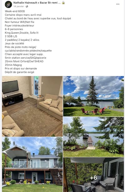 Retrato de la quebequense France Boisvenue, que acudió al Tribunal Superior para impugnar una multa de Revenu Québec por su chalet en Maniwaki, que en ese momento se anunciaba sin número CITQ.