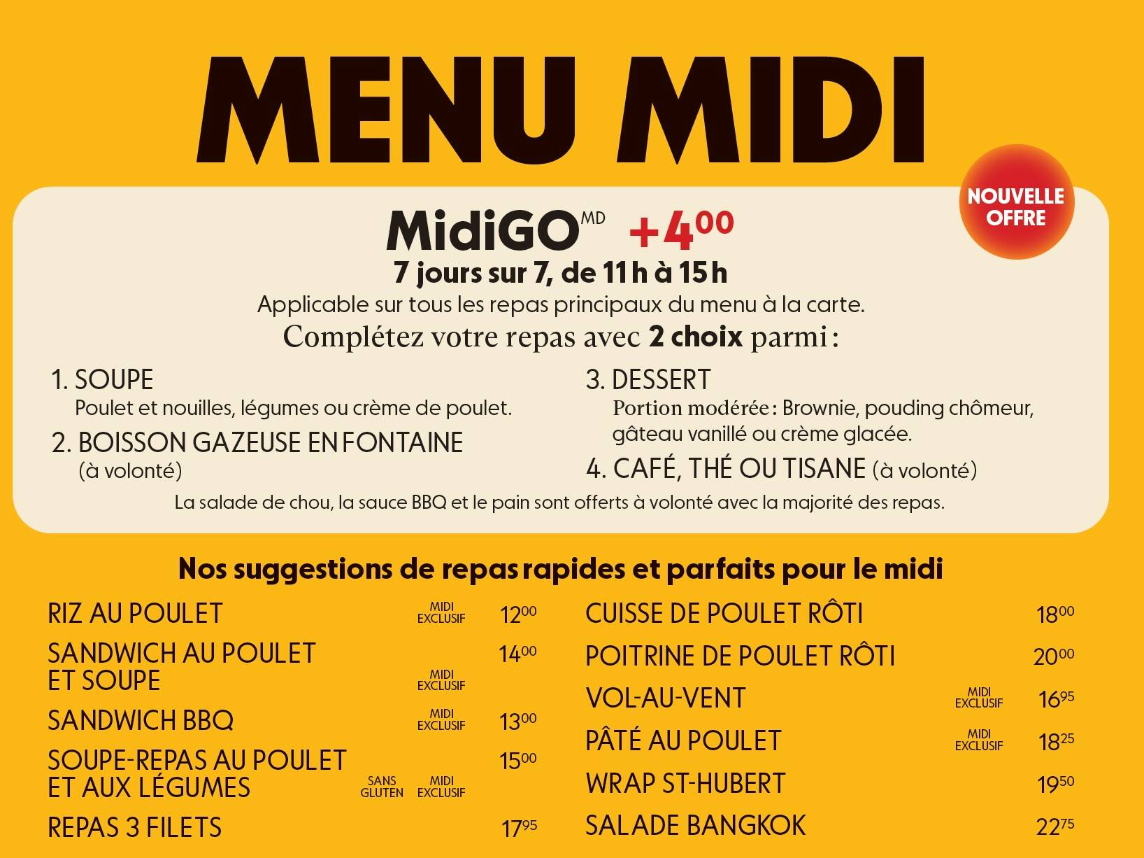 Baisse de prix chez St-Hubert: «Je ne les suivrai pas parce que je suis ...