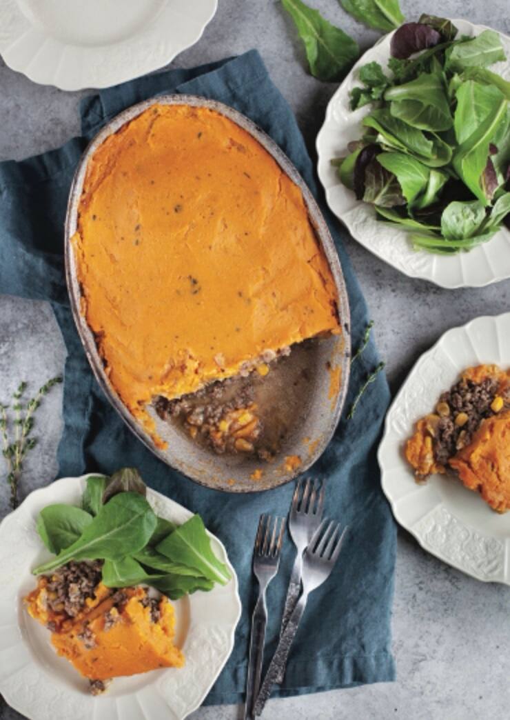 Parmentier de veau et​ de patates ⁣douces