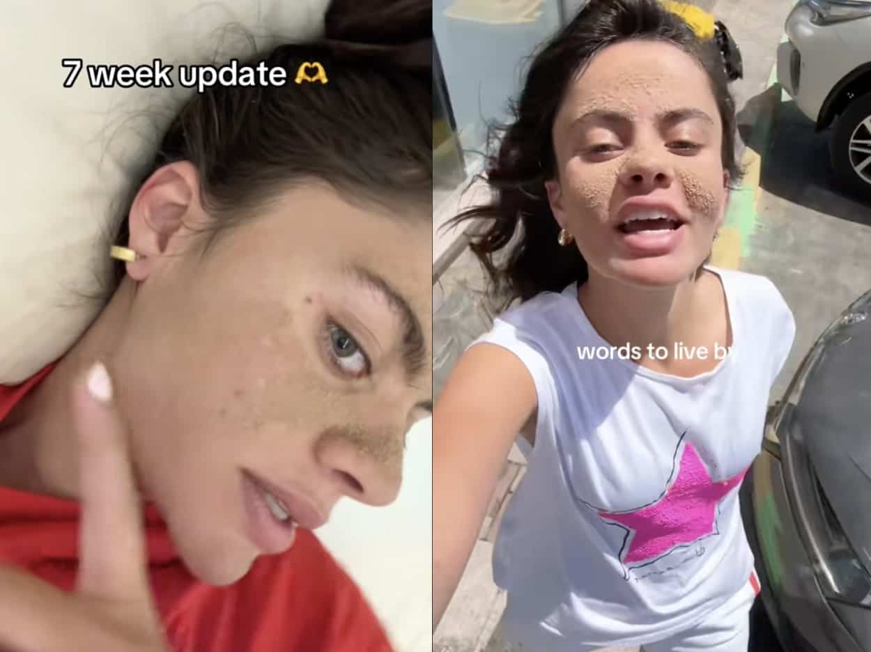 Elle arrête de laver son visage et devient virale