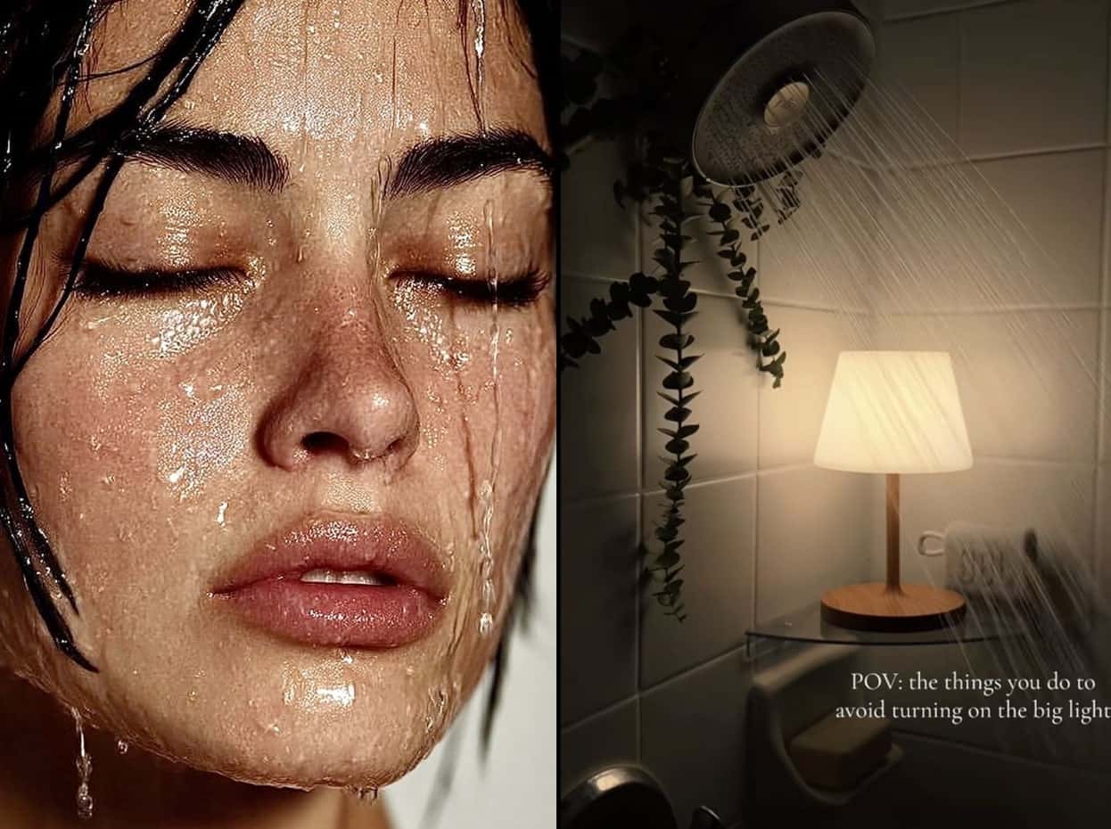 Prendre sa douche à la lumière tamisée