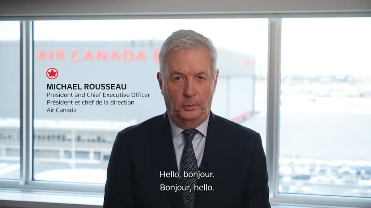Air Canada: le message unilingue anglo de Michael Rousseau ne passe pas