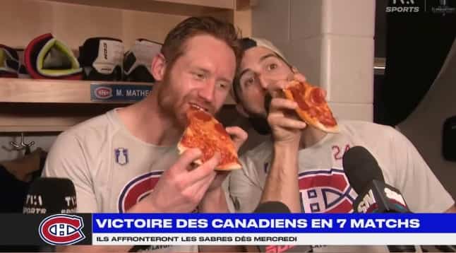[À voir] Phillip Danault ressort la pizza de la victoire