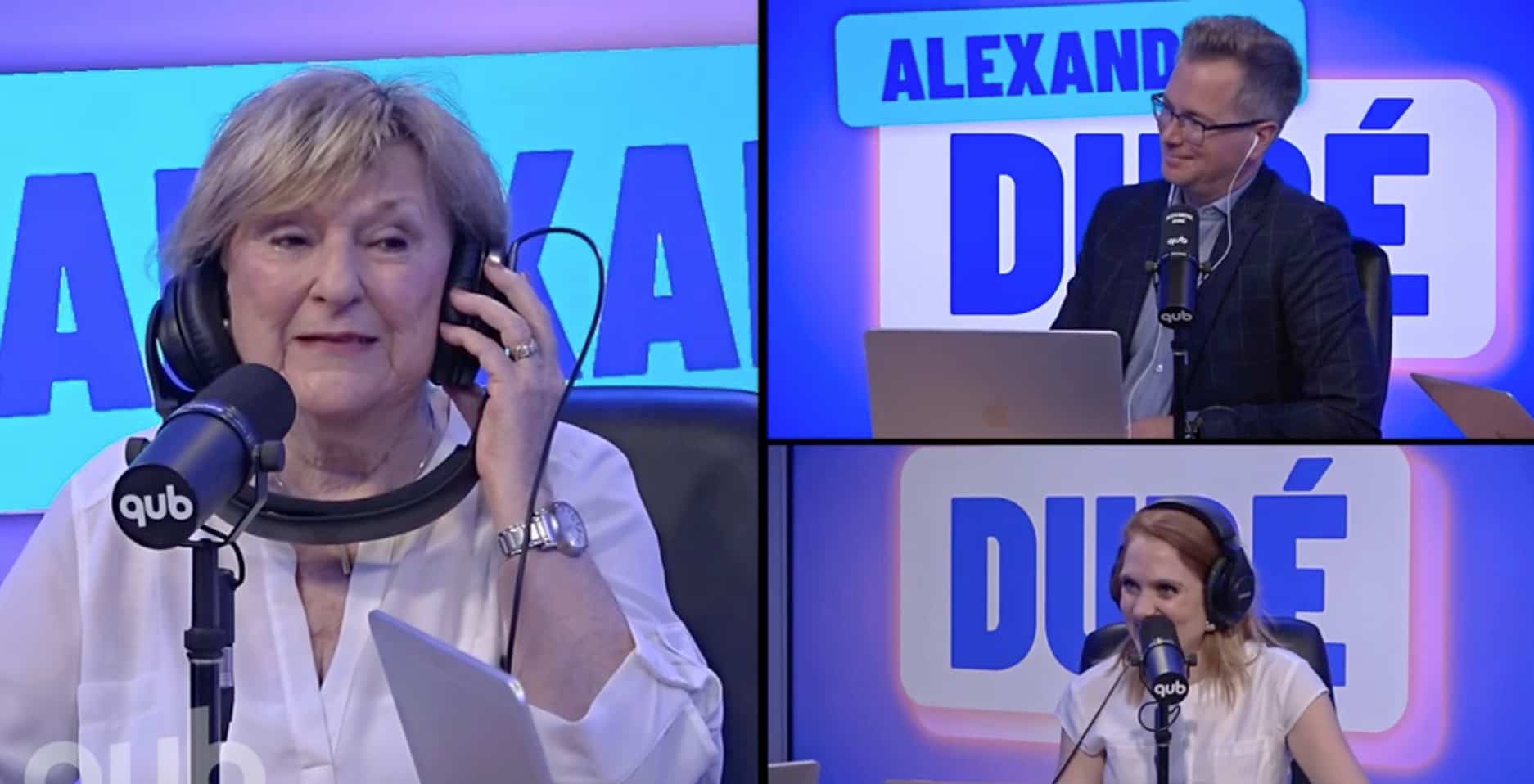 Émue aux larmes, Claudette Dion découvre la nouvelle chanson de sa sœur Céline en direct à la radio