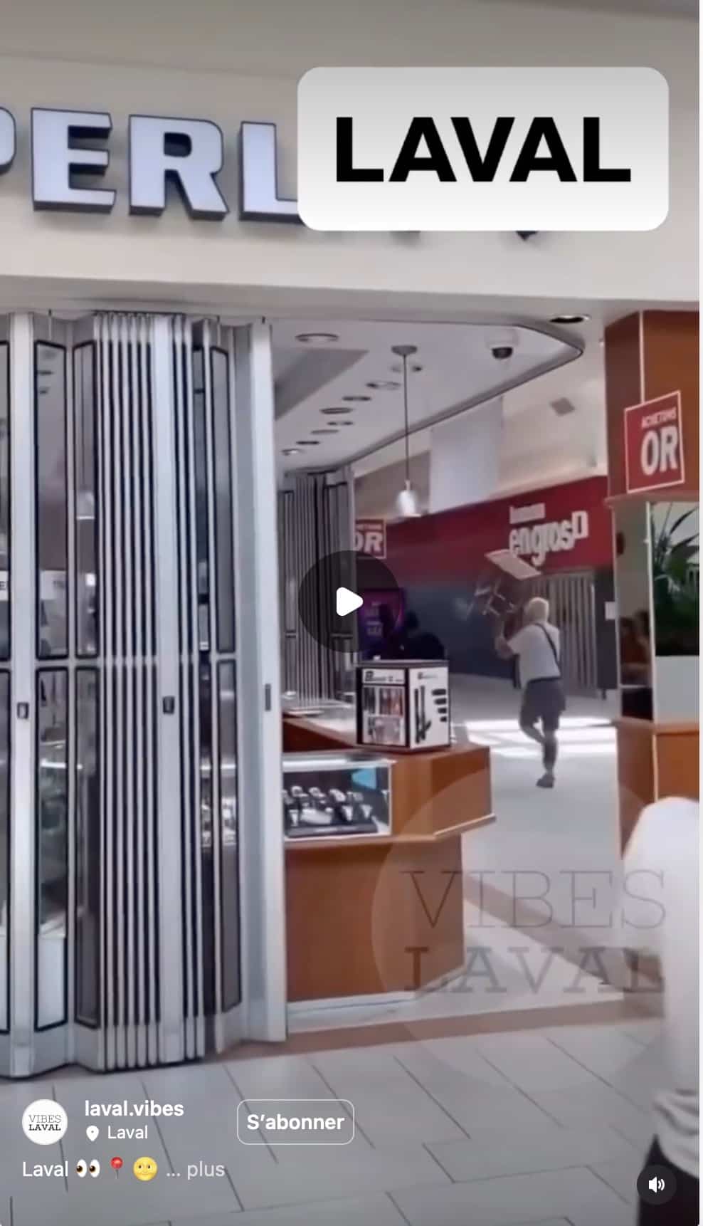 Des bijoux ont été dérobés mardi après-midi à la bijouterie La Perla, au Centre Laval