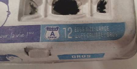 Le logo USDA sur une boîte d’œufs