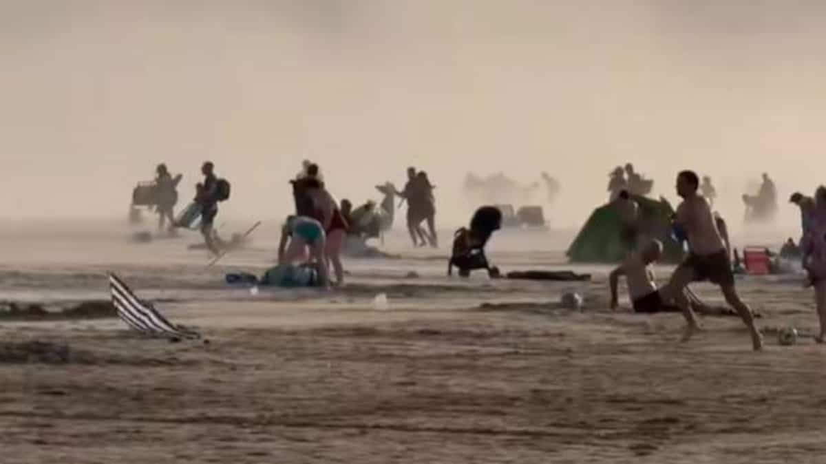 A sudden weather phenomenon sows panic and causes a sudden loss of 12 degrees on a French beach A sudden weather phenomenon sows panic and causes a sudden loss of 12 degrees on a French beach
