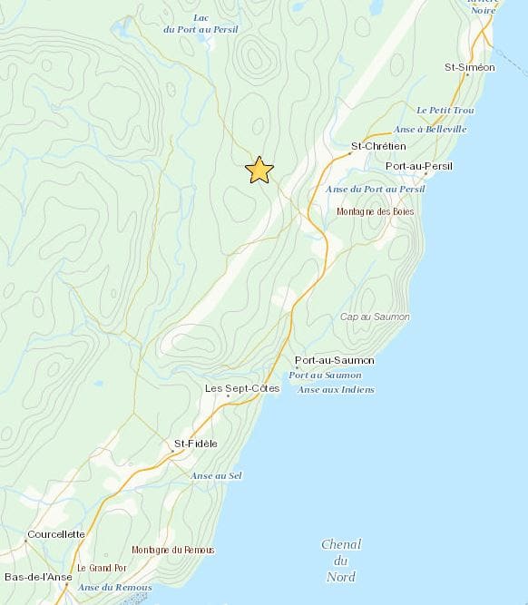 Un séisme de magnitude 2,7 ressenti à Saint-Siméon le 3 juillet.