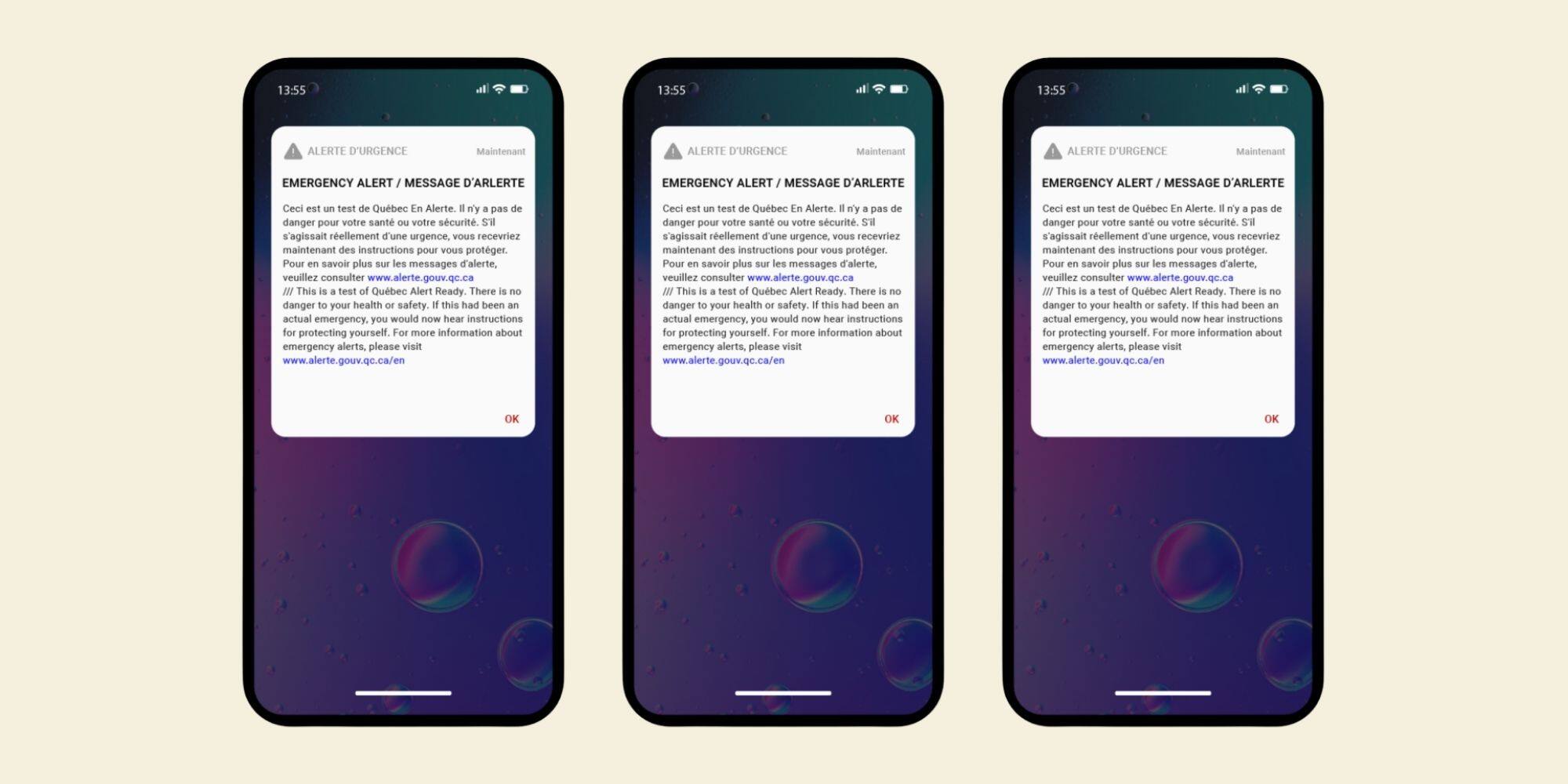 Vous allez recevoir une alerte demain à 13h55