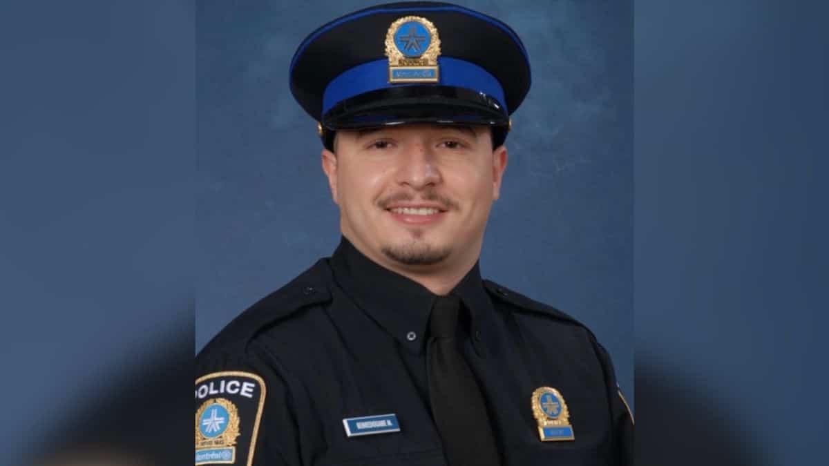 Hommage au policier Mohamed Lamine Benredouane au Centre Bell