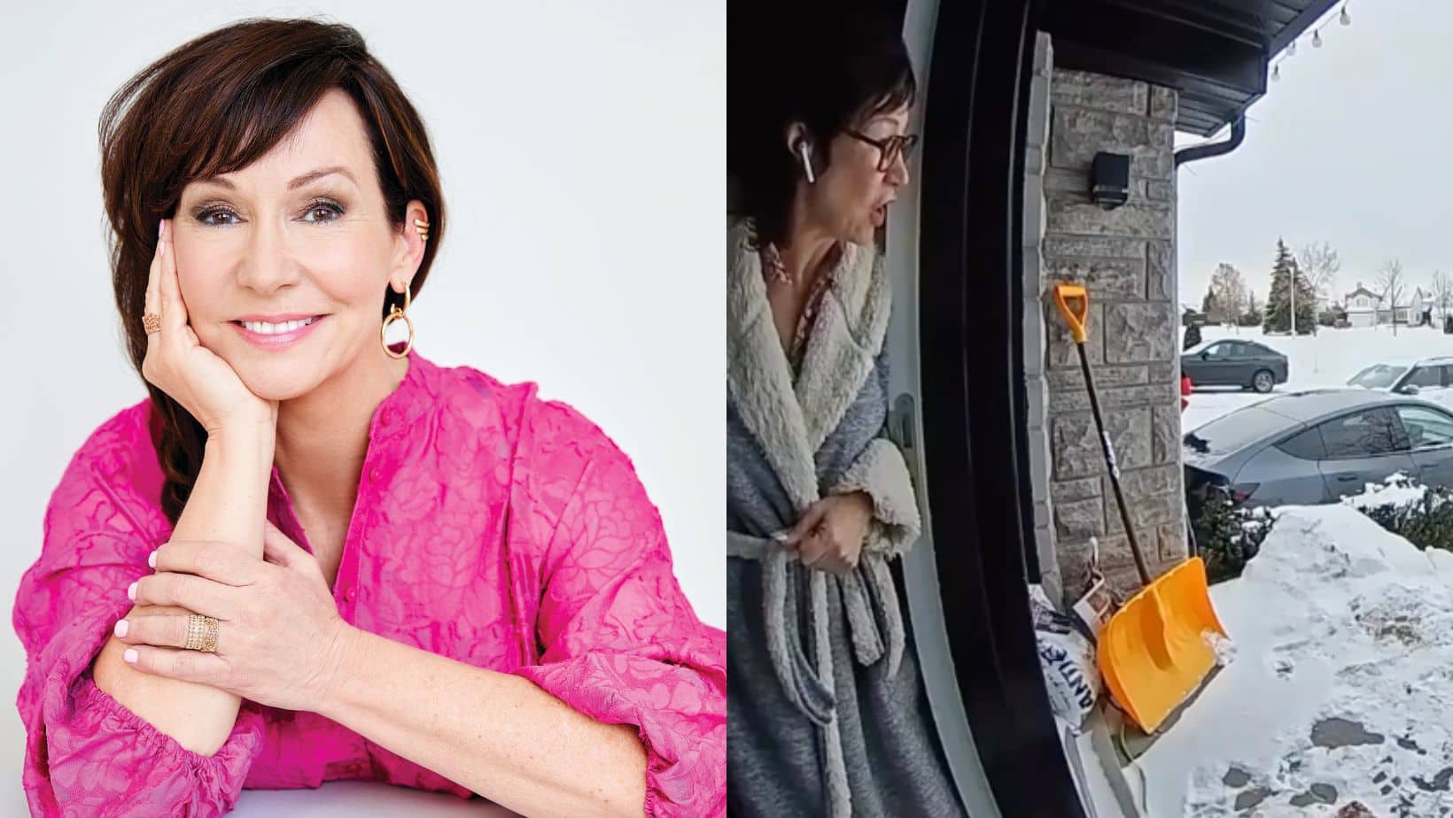 Elle chante tous les matins dans son entrée