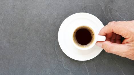 A cup of black coffee... Banner menu card A cup of black coffee... Banner menu card