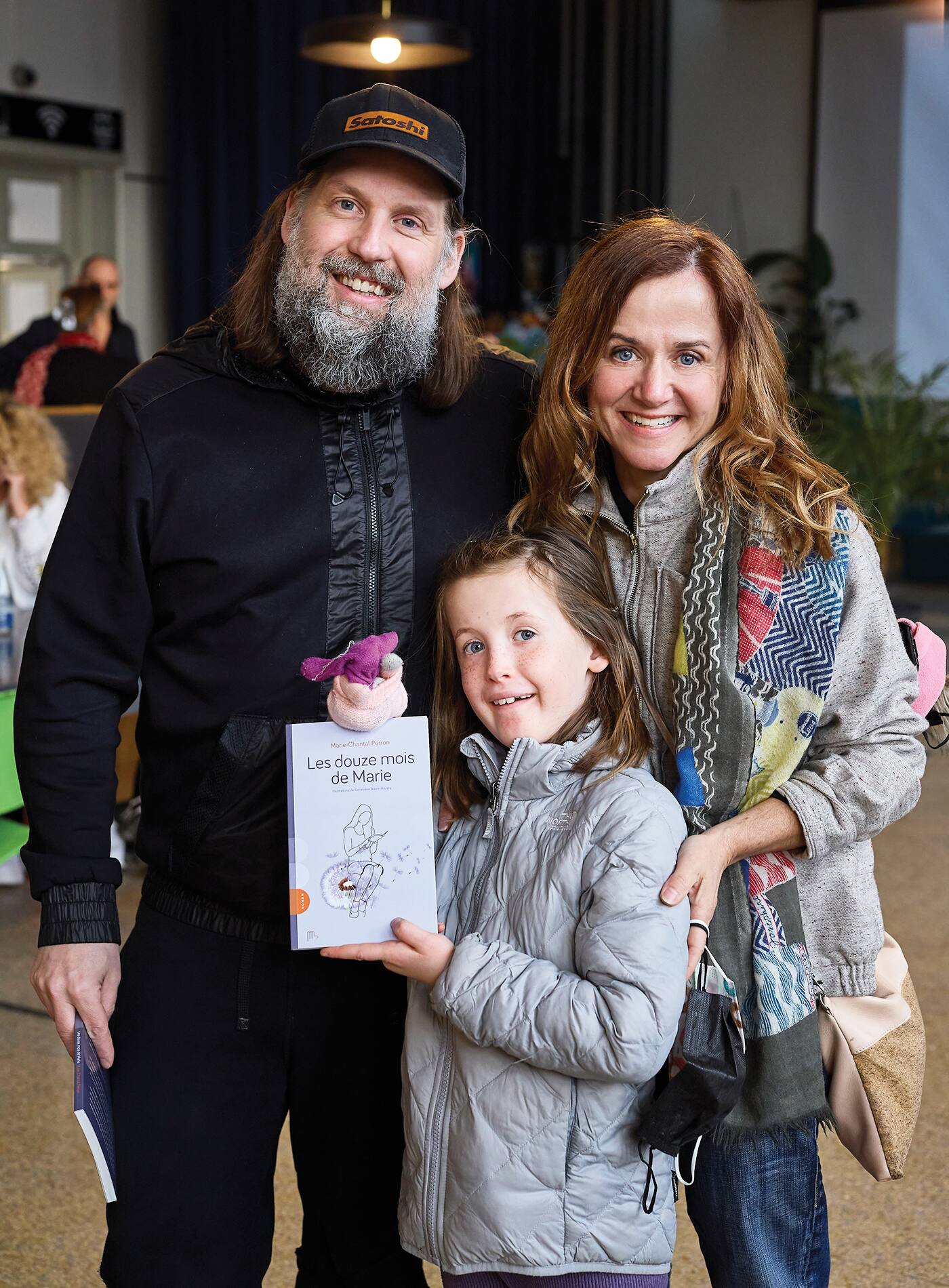 Avec son conjoint, Mario Provencher, et leur fille, Agathe, au lancement du livre de Marie-Chantal Perron.