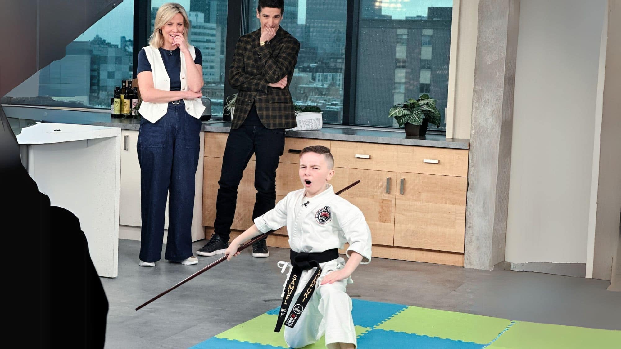 Un champion du monde de karaté avec nous