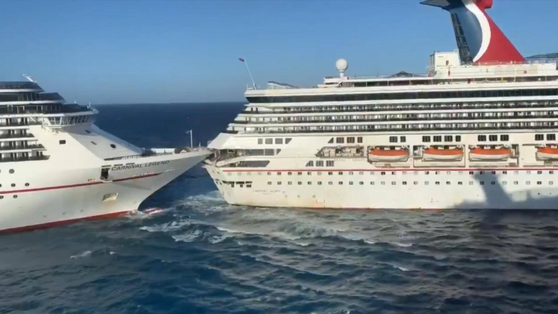 Impressionnante collision entre deux navires de croisière | TVA Nouvelles