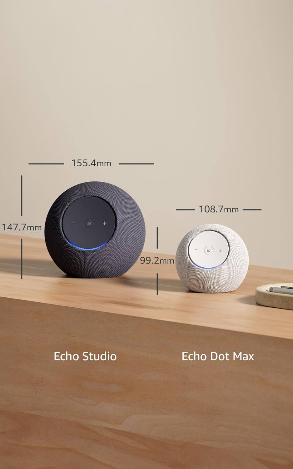 Les Echo Dot Max et Studio