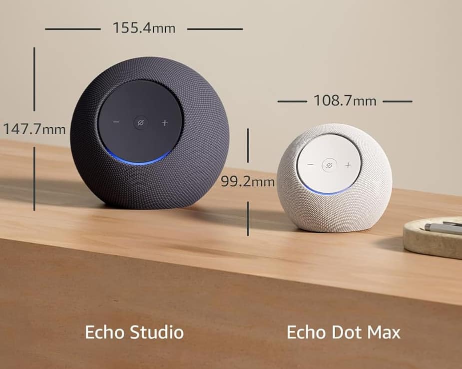 Les Echo Dot Max et Studio