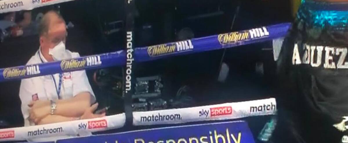 Embarrassed British boxing judge 1