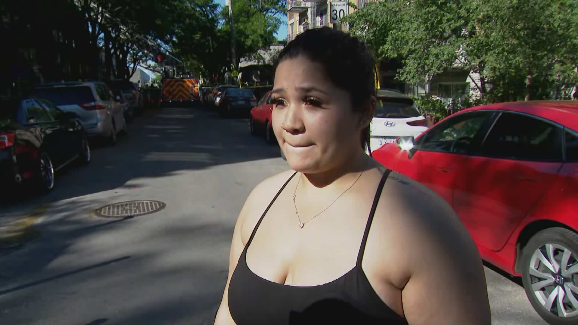 Linda Gonzalez, une voisine, a porté secours à la mère dont la famille a été frappée par un incendie mortel dans le quartier Saint-Michel, le 13 juin 2026