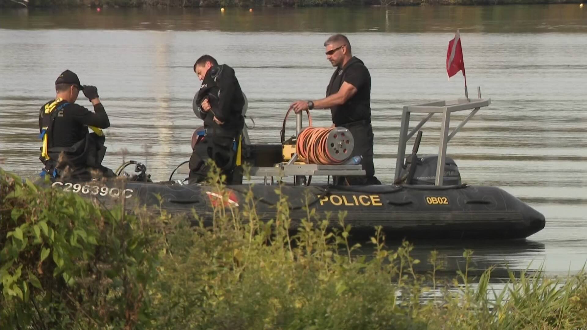 Un corps rep&ecirc;ch&eacute; dans le fleuve Saint-Laurent &agrave; Brossard