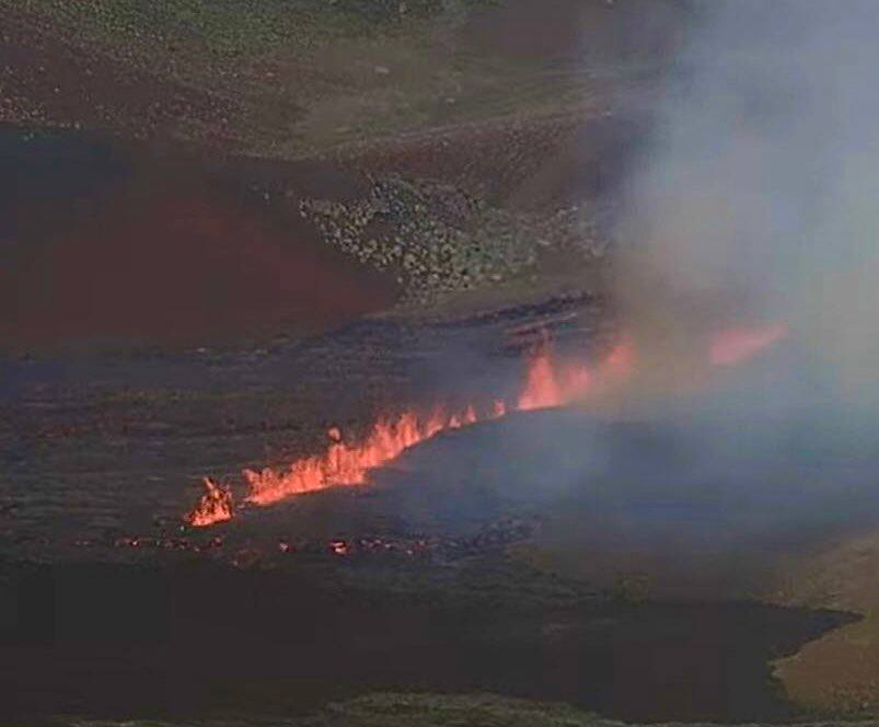 Islande: &eacute;ruption dans une fissure volcanique pr&egrave;s de Reykjavik