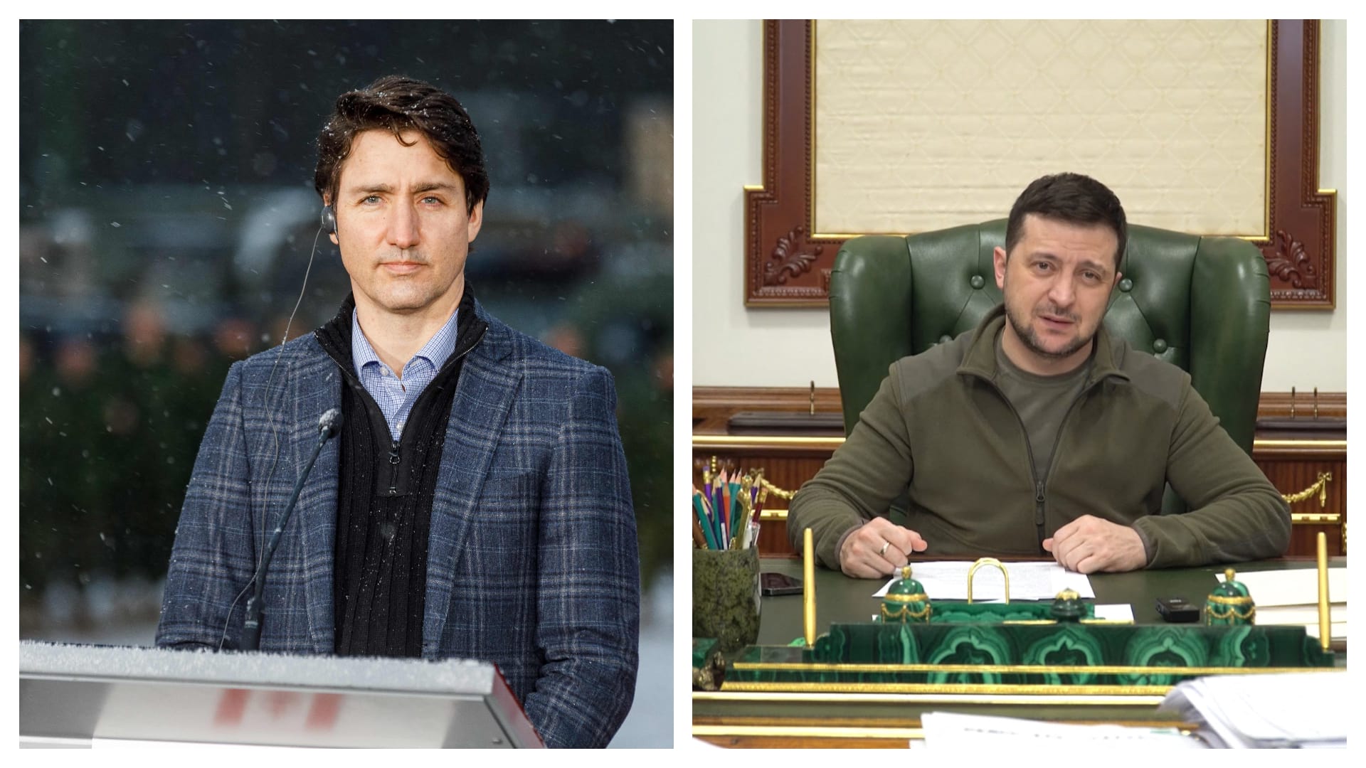 Trudeau s&rsquo;est entretenu avec le pr&eacute;sident Zelensky