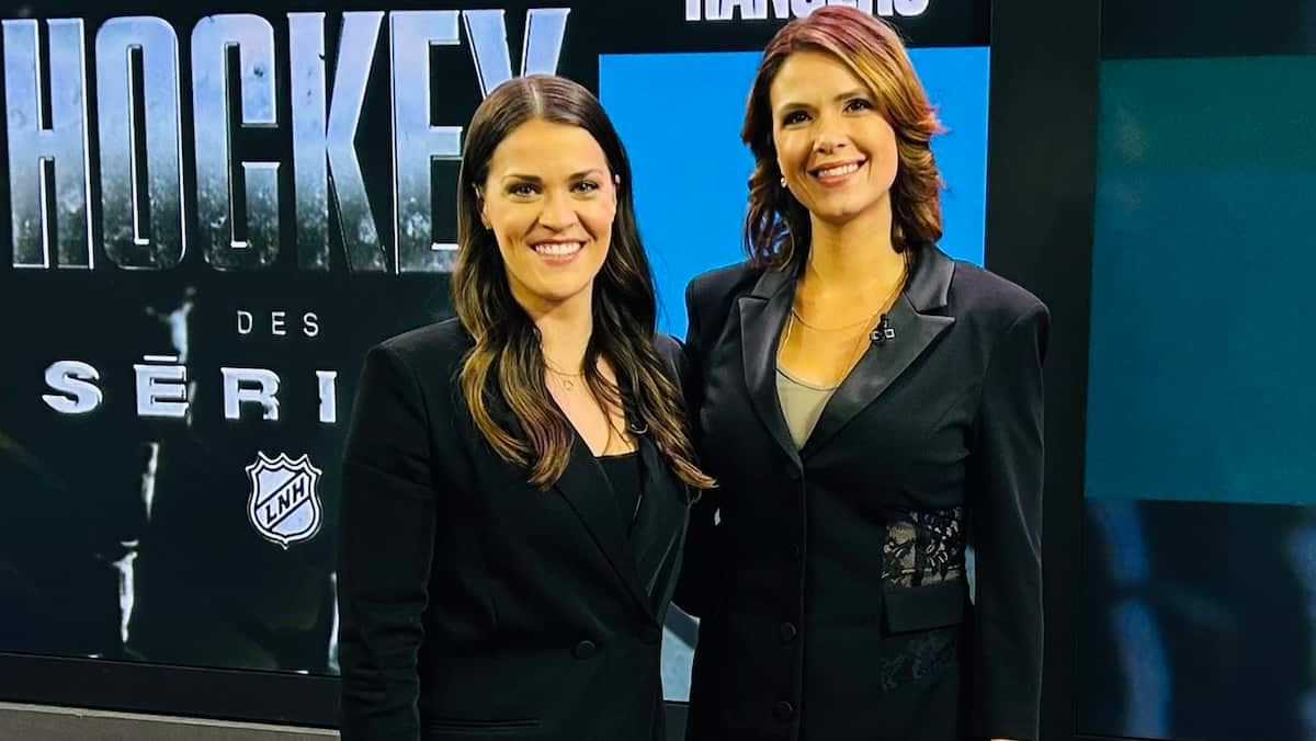 2 femmes animent des matchs de hockey à TVA Sports et des hommes les