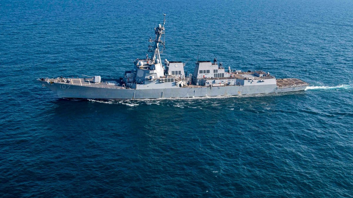 A US destroyer shoots down anti-ship missiles launched from Yemen