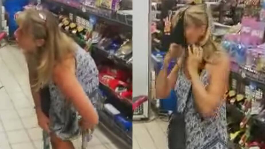 Image principale de l'article Une femme porte son g-string en guise de masque