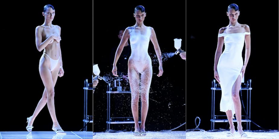 Image principale de l'article Bella Hadid se fait «peindre» une robe sur la peau