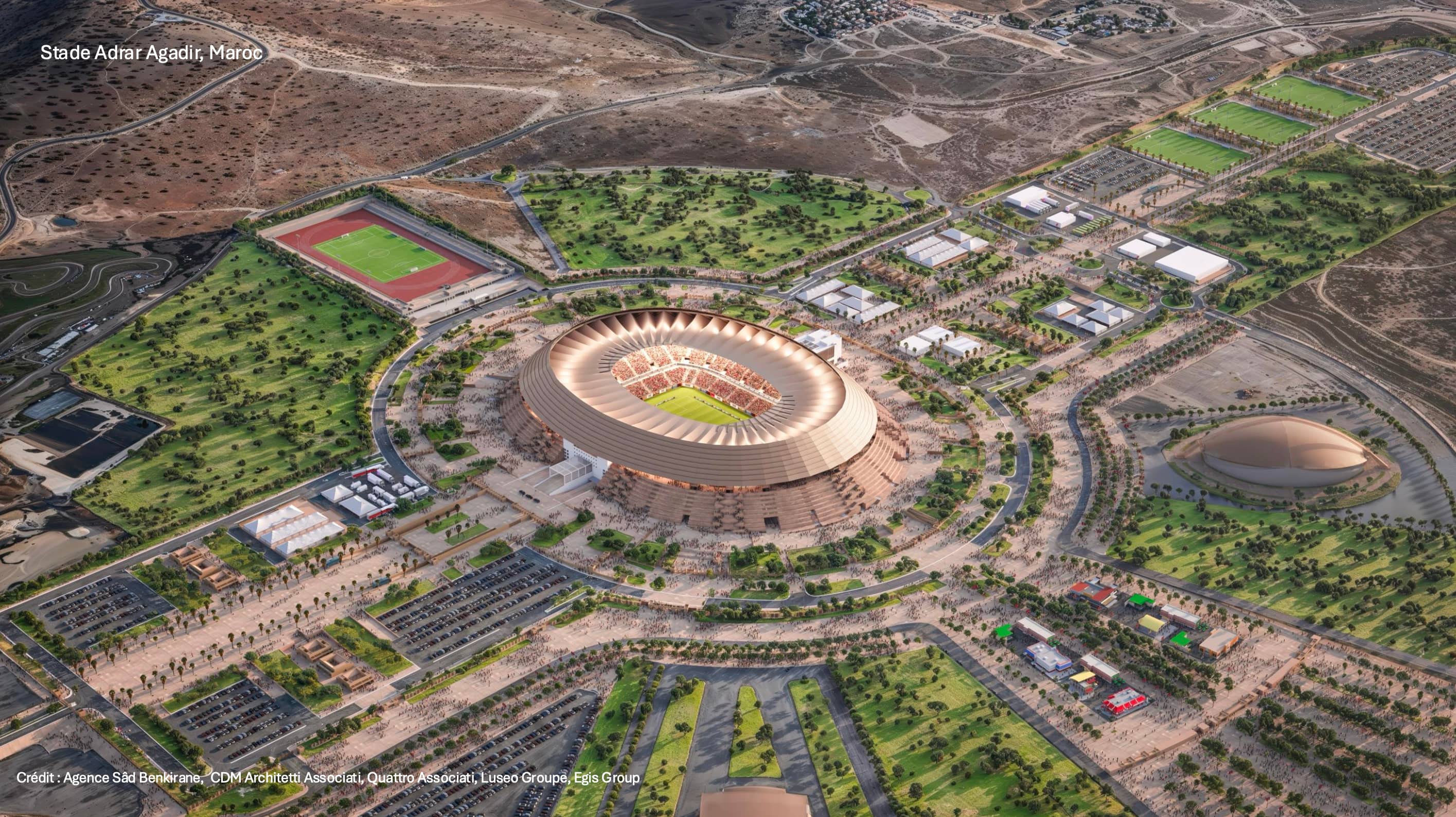 Autre vue du Stade Adrar d’Agadir du Mondial 2030.