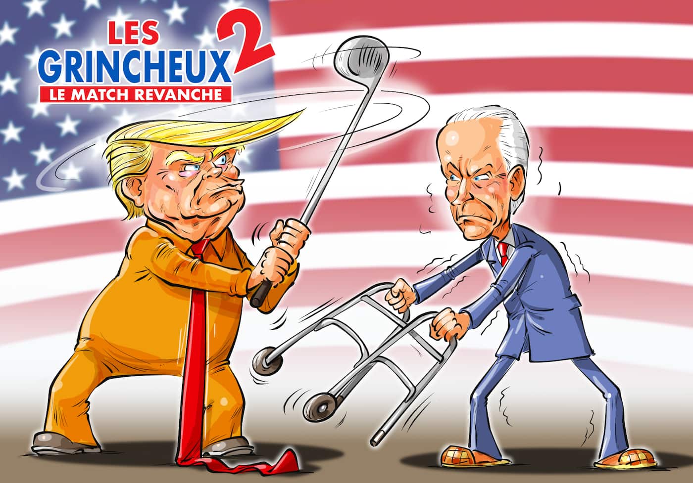 La caricature d'Ygreck en vidéo: match revanche entre Trump et Biden | JDQ