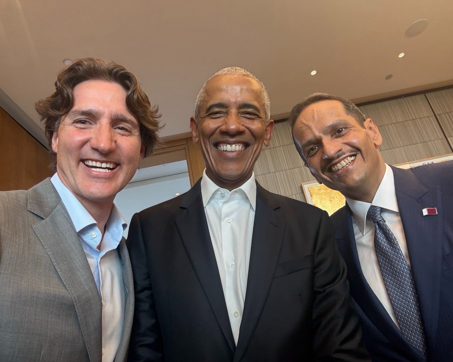 Justin Trudeau avec Barack Obama pour encourager le Canada à la Coupe du monde