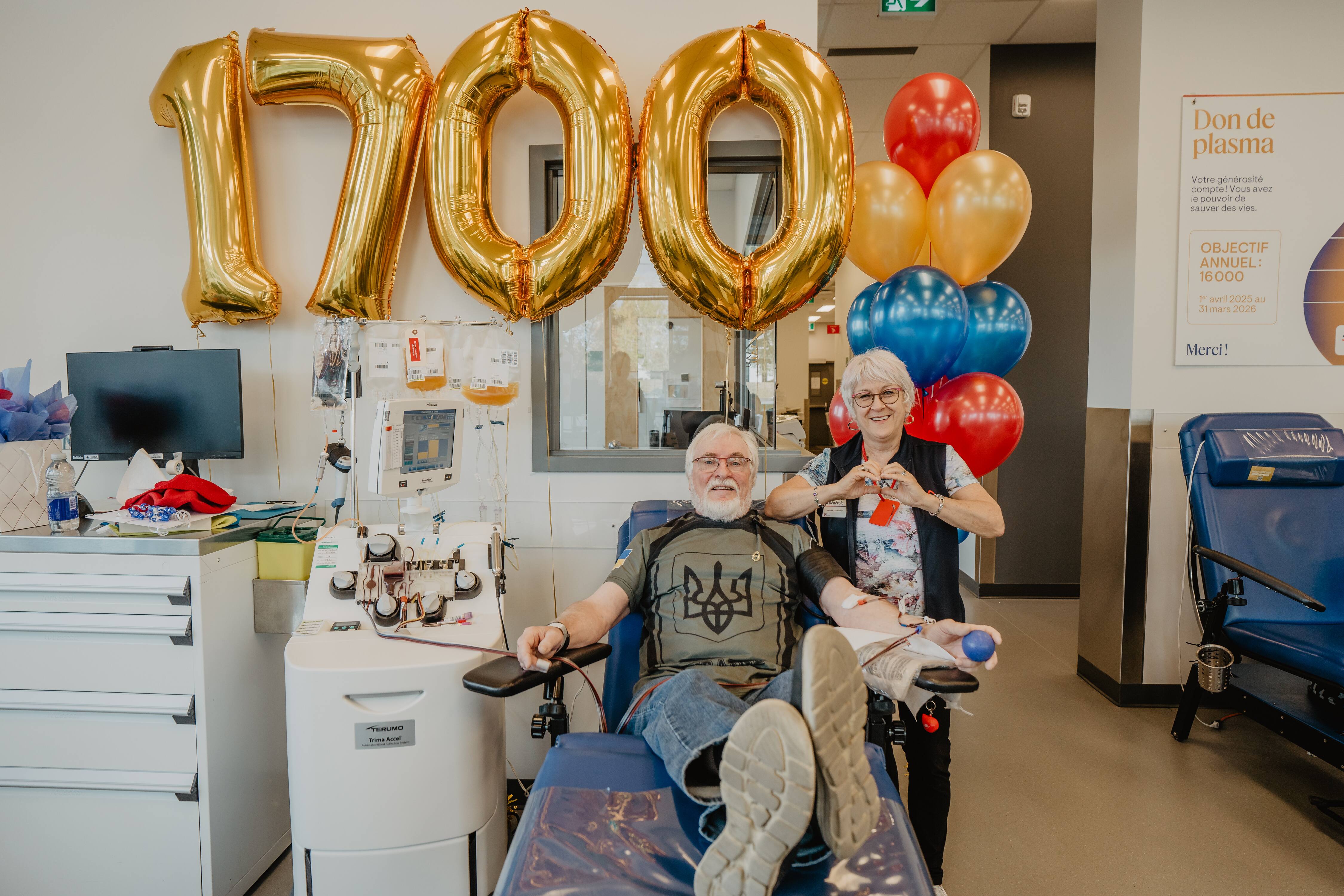 Il a fait 1700 dons de produits sanguins en 55 ans