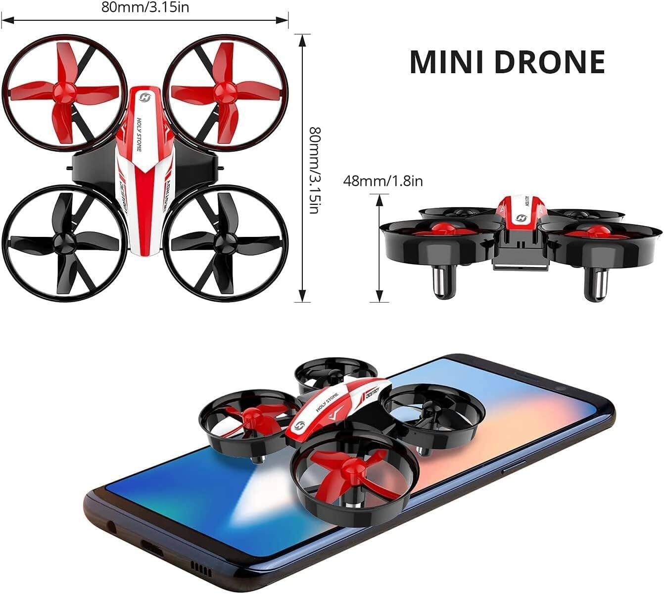 Mini Drone Pour Enfants – Pliable, Décollage/Atterrissage 1 Touche – Vol Stationnaire, Flip 3D – Batterie 12 Min – Débutant